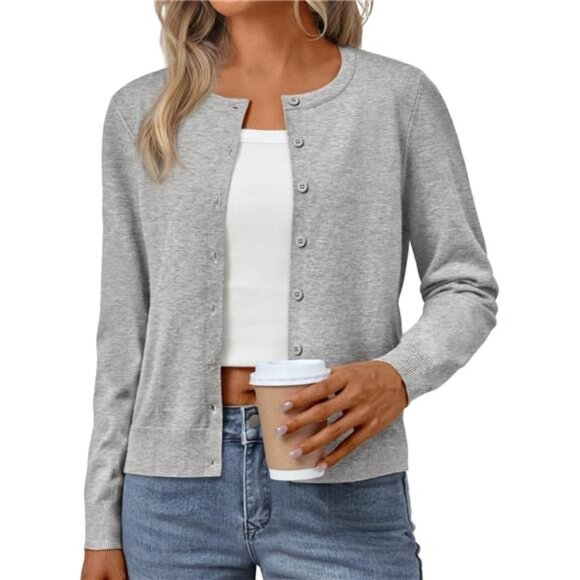 Womens Cardigan Sweater - Picture 1 of 6